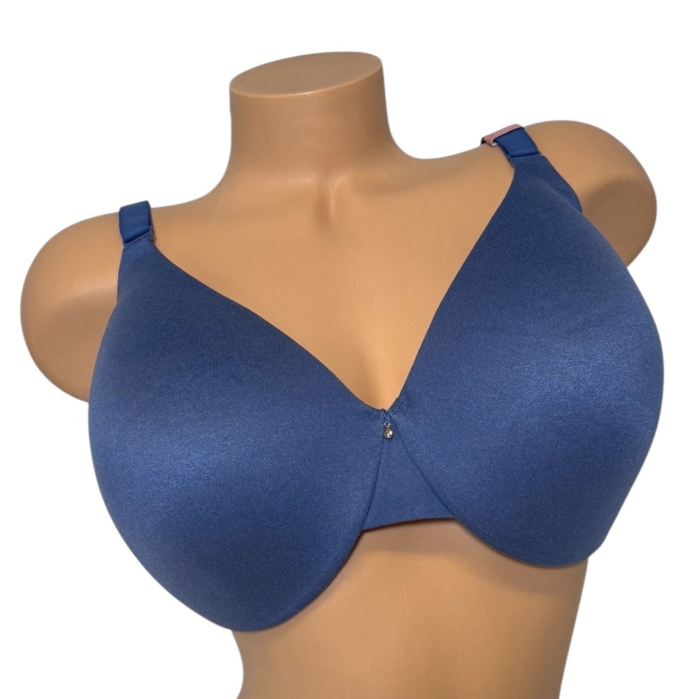 Cacique 40DDD Modern Invisible Backsmoother Full Coverage Lightly Lined Bra Blue